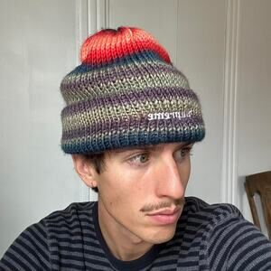 Ombré Striped Knit Supreme New York Winter Beanie Hat Cap